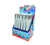 KEYROAD Stylos à bille, 4 couleurs, présentoir, paquet de 24
