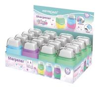 Keyroad Taille-crayon double en plastique avec gomme Couleurs pastel