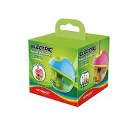 Keyroad Taille-crayon électrique Aiguiseur avec taille-boîte électrique, 1 pièce, pour la maternelle, l'école maternelle et l'école, KR971783, bleu/rose (assorti)