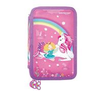 Keyroad Trousse à Crayons équipée avec 3 Compartiments, 52 éléments, Maxi Trousse 20,5 x 13,5 x 6 cm, mélange de Couleurs