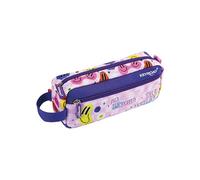 Keyroad Trousse Trousse École Filles Garçons - Trousse Scolaire pour Papeterie - Fournitures Scolaires Trousse à Crayons pour École/Thème : Violet Sourire / 21,5 x 9 x 5,5 cm, Lilas, 21,5 x 9 x 5,5
