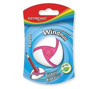 KEYROAD WINDMILL Gomme pour crayon et crayon de couleur, 1 pièce, mélange de couleurs, idéale pour l'école et le bureau