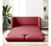 Keyroto Canapé-lit 2 places Convertible en lit Similicuir Rouge vin - 112 x 174 x 55 cm