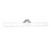 Keyroto Enclos pour poulailler avec enclos en acier galvanisé XXL 14 x 2 x 2 m