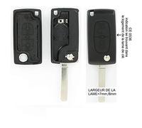 KEYSCAR Coque de clé afaptable pour Peugeot 107, Peugeot 207, ou Peugeot 307 PC2536