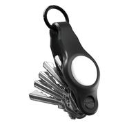 KeySmart Air - Porte-clés compact pour Airtag - Organisateur de clés et étui pour Apple Airtag - Comprend un porte-clés pour attacher la e voiture, Noir , Pocket Sized