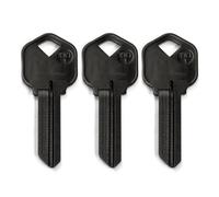 KeySmart AirKey - Clés en aluminium ultra légères (pack de 3, KW1, Noir)