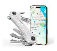 KeySmart iPro Localisateur de clés avec Son, Apple Find My, Blanc | Jusqu'à 14 clés