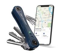 KeySmart iPro Localisateur de clés avec son - Porte-clés compatible avec Apple Find My App, organisateur de clés, compact et sans encombrement, cadeau technique pour homme (jusqu'à 14 clés, bleu)