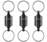 KeySmart MagConnect - Fixation rapide et sécurisée des clés à votre sac à dos, sac à main et ceinture (Pack 3)