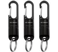 KeySmart MagConnect Pro Lot de 3 mousquetons magnétiques pour clés de voiture, porte-clés détachable à dégagement rapide - Porte-clés EDC robuste pour homme - Noir