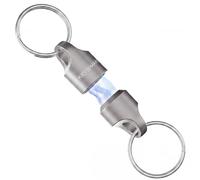 KeySmart Magcoonect MagConnect - Connecteur de clés rapide et sûr pour valises, sacs et ceintures - clés toujours à portée de main (1 colis, titane) Mixte (lot de 1)