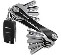 KeySmart - Porte-clés compact avec pack d'extension - 14 clés, déconnexion rapide et décapsuleur (noir)