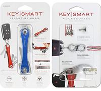 KeySmart - Porte-clés compact et organisateur de porte-clés (avec pack d'extension - 14 clés, déconnexion rapide et décapsuleur)