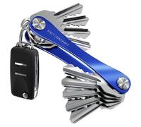 KeySmart - Porte-clés Compact et Organiseur de Trousseau à clés (jusqu'à 14 clés, Bleue) - Organisateur Range clefs