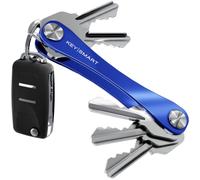 KeySmart - Porte-clés Compact et Organiseur de Trousseau à clés (jusqu'à 8 clés, Bleue) - Organisateur Range clefs