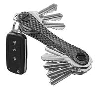KeySmart Porte-clés Organisateur - Organiseur Compact pour Trousseau, Porte-clés Minimaliste EDC Sans Encombrement, Anneau pour Clés de Voiture et Trousseaux, Extensible (jusqu’à 14 clés, Carbone 3K)