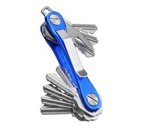 KeySmart Rugged - Porte-clés multifonctionnel, organisateur de clés avec décapsuleur et clip de poche - Organisateur pour jusqu'à 14 clés (Bleu)