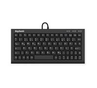 KeySonic Clavier Extra Petit avec la totalité des Touches, câble USB (2 m), Allemand, revêtement SoftSkin, modèle ACK-3401U