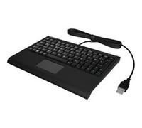 KeySonic extra Mini-Clavier avec Touchpad, Câble USB (2 m), Gamme complète de touches, SoftSkin, ACK-3410 (DE)
