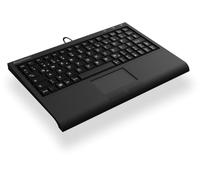 KeySonic ACK-3410 (IT) Super Mini Keyboard Smart Touchpad USB Noir Filaire USB Membra (ACK-3410 (IT)) (4250078170761)