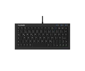 KeySonic Clavier Extra Petit avec la totalité des Touches, câble USB (2 m), Allemand, revêtement SoftSkin, modèle ACK-3401U