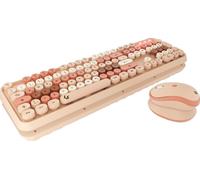 KeySonic Desktop-Set KSKM-8200M-RF (DE) sand/creme sans fil