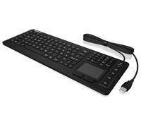 Clavier Keysonic KSK-6231 INEL (US) noir membrane en silicone, étanche (IPX7), éclairé, pavé tactile intégré, boutons de souris