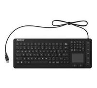 KeySonic KSK-6231INEL - Clavier - avec pavé tactile - rétroéclairé - USB - Anglais - noir G