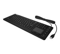 KeySonic KSK-6231INEL - Clavier - avec pavé tactile - rétroéclairé - USB - Français - noir