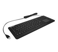 KeySonic Clavier industriel, USB filaire avec pavé tactile, étanche, anti-poussière (IP68), en silicone, KSK-6231 INEL (CH)