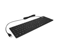 Keysonic Clavier KSK-8030 IN USB US industriel silicone ergonomique étanche antimicrobien noir