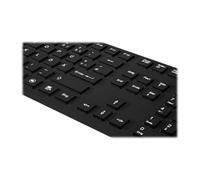 KEYSONIC KSK-8030 in (US) Industrial Silicone Keyboard Eronomic Waterproof Antimicrobial Resistant Black