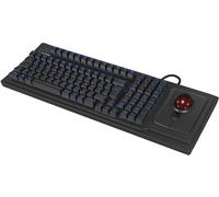 KeySonic KSK-8202ELU-T (UK) Clavier mécanique pleine taille avec grande trackball, disposition QWERTY UK, H