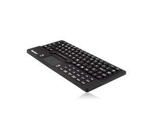 Keysonic USB-Tastatur KSK-5031IN (DE) noir Spritzwassergeschützt, Integriertes Touchpad, Maustas