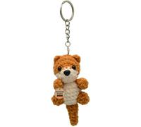 KEYSPACE Porte-clés loutre Otto - Pendentif loutre crocheté à la main - Joli petit doudou loutre - Cadeau idéal pour petite amie - Cadeaux spéciaux pour les femmes, marron, S