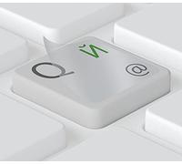 Keystickers® | Autocollants russes pour claviers PC / ordinateur portable et notebook 14x14mm, transparent avec vernis protecteur mat, couleur blanc | Russian Keyboard Stickers