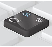 Keystickers® | Autocollants russes pour claviers PC / ordinateur portable et notebook 14x14mm, transparent avec vernis protecteur mat, couleur bleu clair | Russian Keyboard Stickers