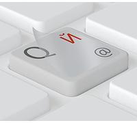 Keystickers Touches autocollantes clavier russe, avec film transparent et vernis de protection - Pour PC (11 x 13 mm), Macbooks & Laptops (14 x 14 mm) 14x14mm (für MAC und Laptop) rouge