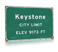 Keyston Panneau en étain vintage pour maison, garage, bureau, club 30,5 x 40,6 cm
