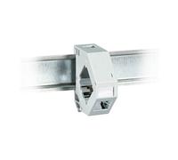 Keystone holder - Boîtier d'insertion modulaire - montrable sur rail DIN - gris clair, RAL 7035 - 1 port