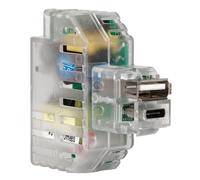 KEYSTONE IT Bloc d'alimentation intégré, 2 prises USB C 2,4A, transparent Fa