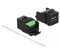 Keystone Modul USB 2.0 A femelle - bloc terminal, noir