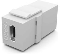 Keystone Module avec prise USB-CCeystone multimédia pour panneau de brassage,prise réseau,support de clé,connecteur,embrayage,plug-&play blanc