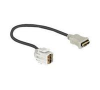 Keystone Module HDMI female > HDMI female 250° with cable - Câble HDMI - HDMI femelle pour HDMI femelle - 22 cm