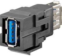 Keystone USB A 3.0 Adaptateur/prolongateur, Double femelle KMK-USB 3.0 sw 17010660 Rutenbeck Contenu: 1 pc(s)