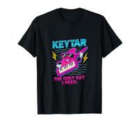 Keytar : The Only Key I Need Neon 80s Synthwave Music T-Shirt