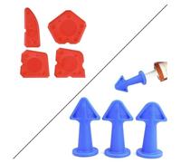 KEYU® Set de grattoirs et becs pour silicone | Spatule pour joints | Grattoir pour enlever en silicone | Bec pour cartouches en silicone (ensemble spatules et becs)
