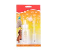 Keyubria Biberon pour Chaton | 50ml Biberon Lait pour Chaton Et Chiot - Tétine Nettoyage Brosse pour Voyage Extérieur Allaitement Camping Pique-Nique Lapin Furet