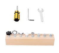 Keyubria Ensemble de Tournevis Jouet pour Garçons et Filles - Établi de Jeu d'Imitation | Ensemble de Planche à Vis en Bois pour Jeu d'enfant | pour la Crèche la Maison Noël et Anniversaire